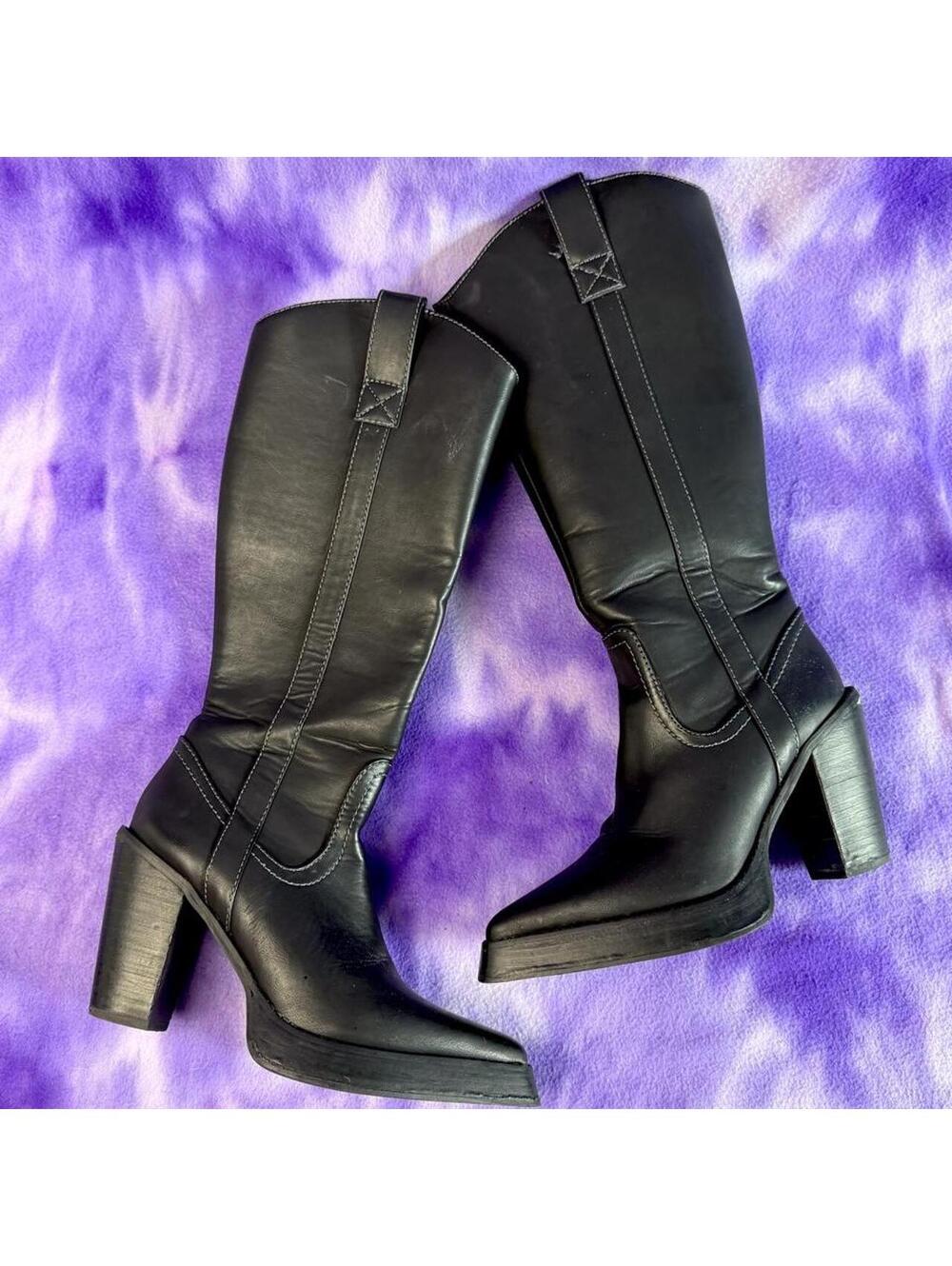 Dolls kill / Widow pace of nature black western heeled boots
